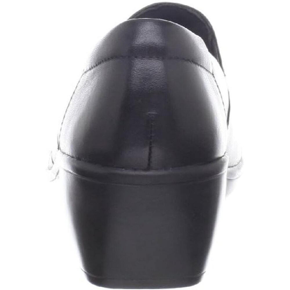 Clarks Women's May Marigold Slip On Loafer Size 8 Square Toe Leather Black - Picture 3 of 7